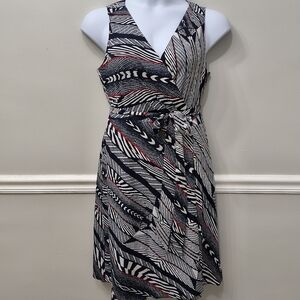 Anne Klein Wrap Dress Women Plus Sz 14 Sleeveless V-neck Career Office Workwear